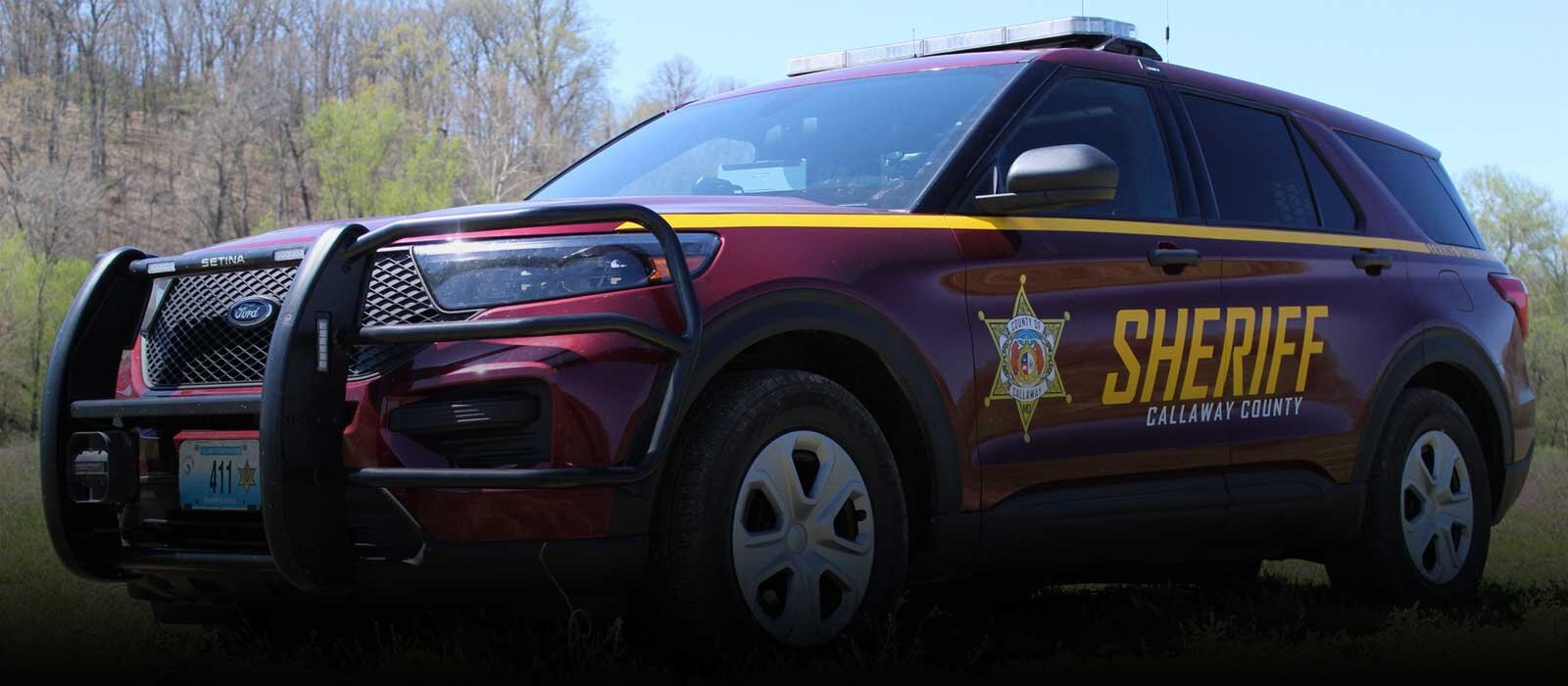 Red and Yellow Callaway County Sheriff Vehicle
