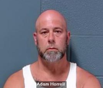 Booking photo of Adam Horrell.