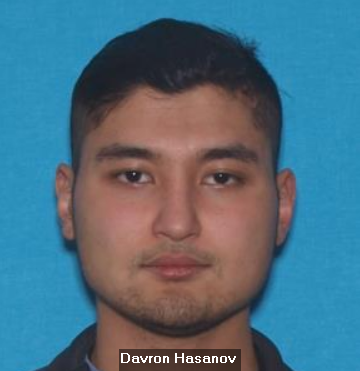 Booking photo of Davron Hasanov.