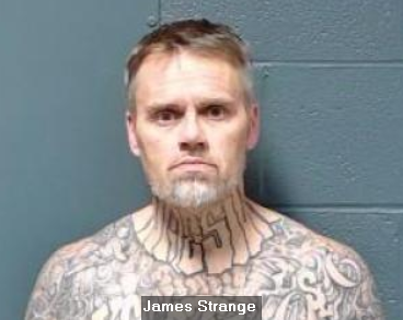 Booking photo of James Strange.